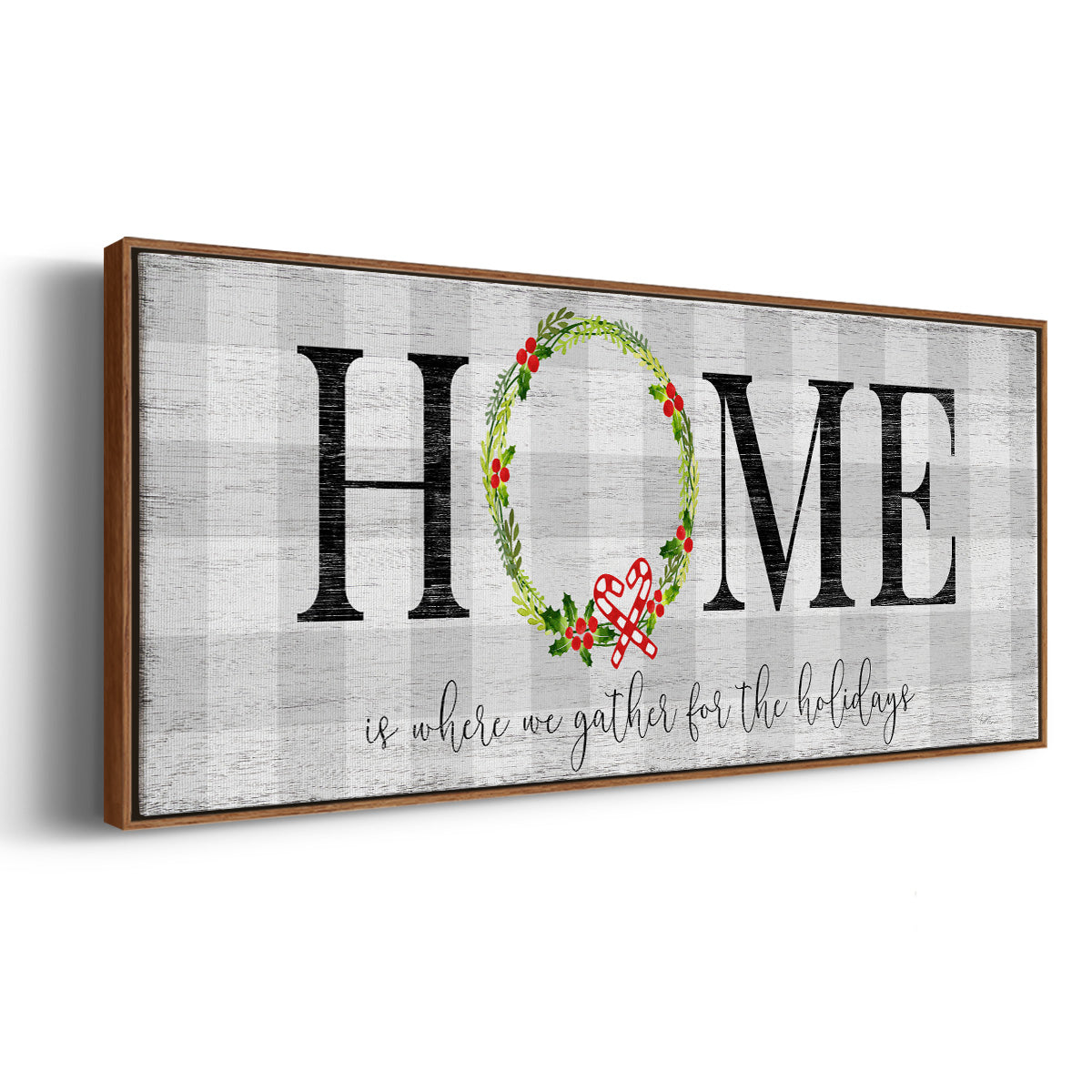 Gather for the Holidays - Floater Framed Canvas Print