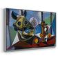 Still Life with Bull's Skull, 1939 - Floater Framed Canvas Print