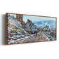 Road to Vétheuil in Winter - Floater Framed Canvas Print