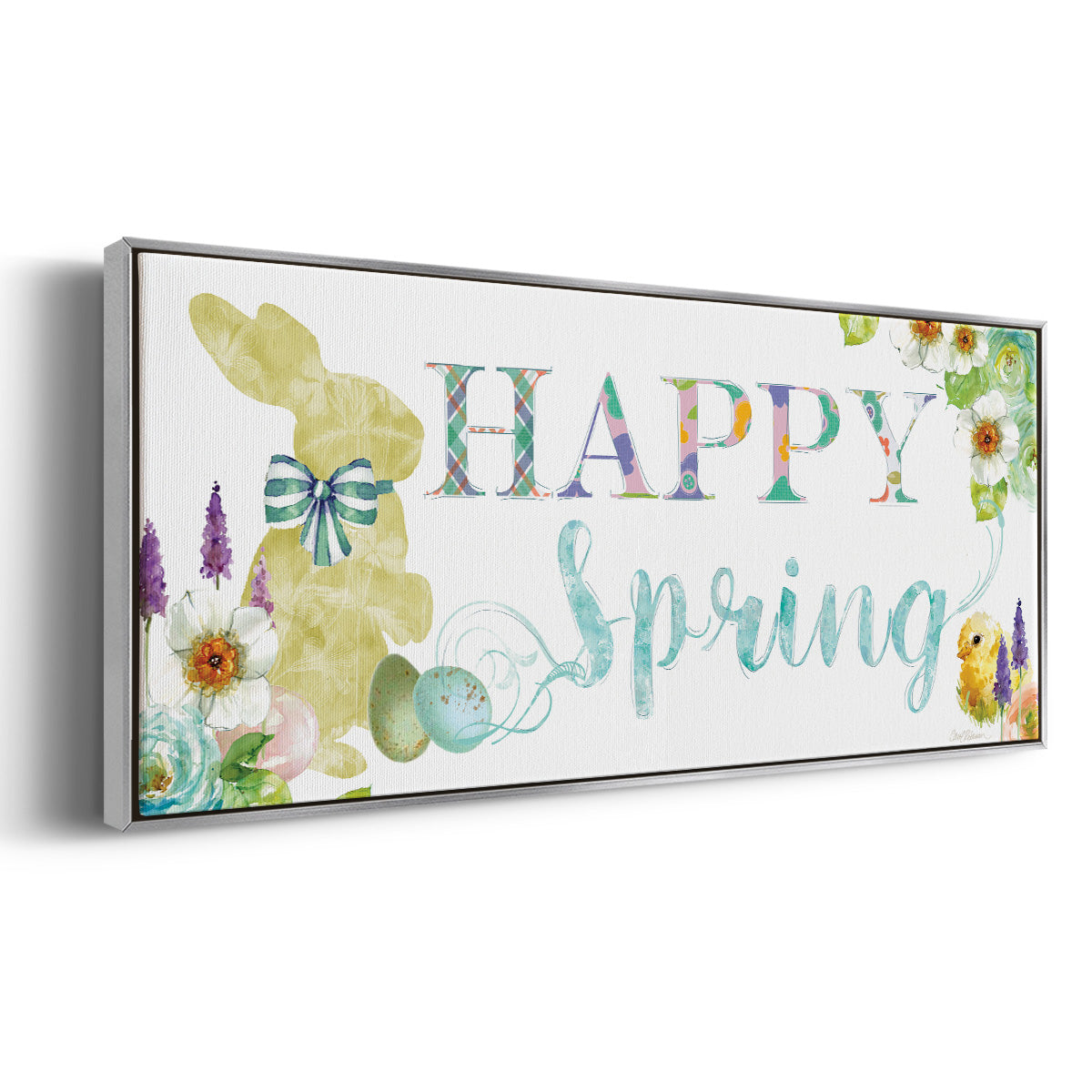 Happy Spring - Floater Framed Canvas Print