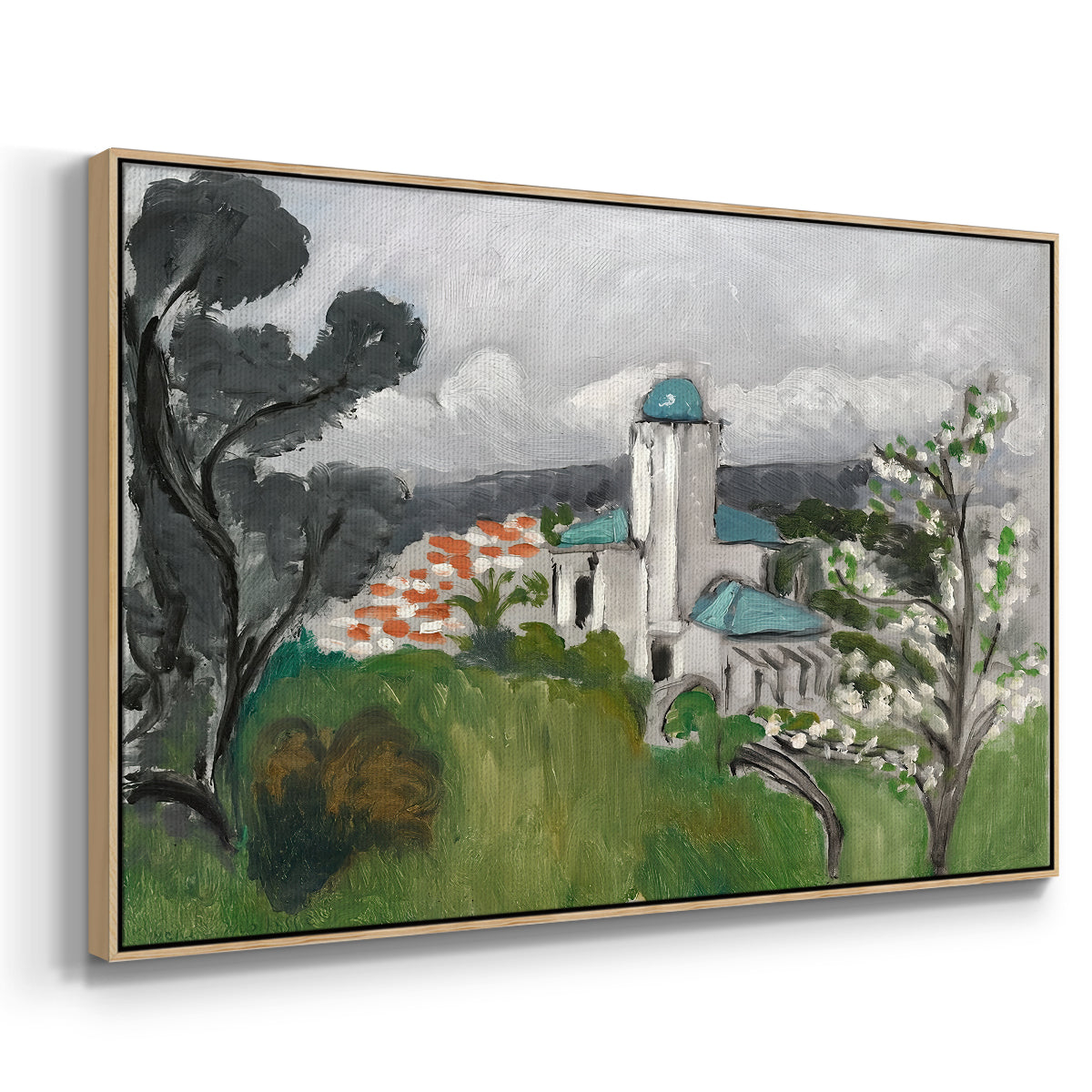 The Blue Villa (La Villa Bleue), c. 1918 - Floater Framed Canvas Print