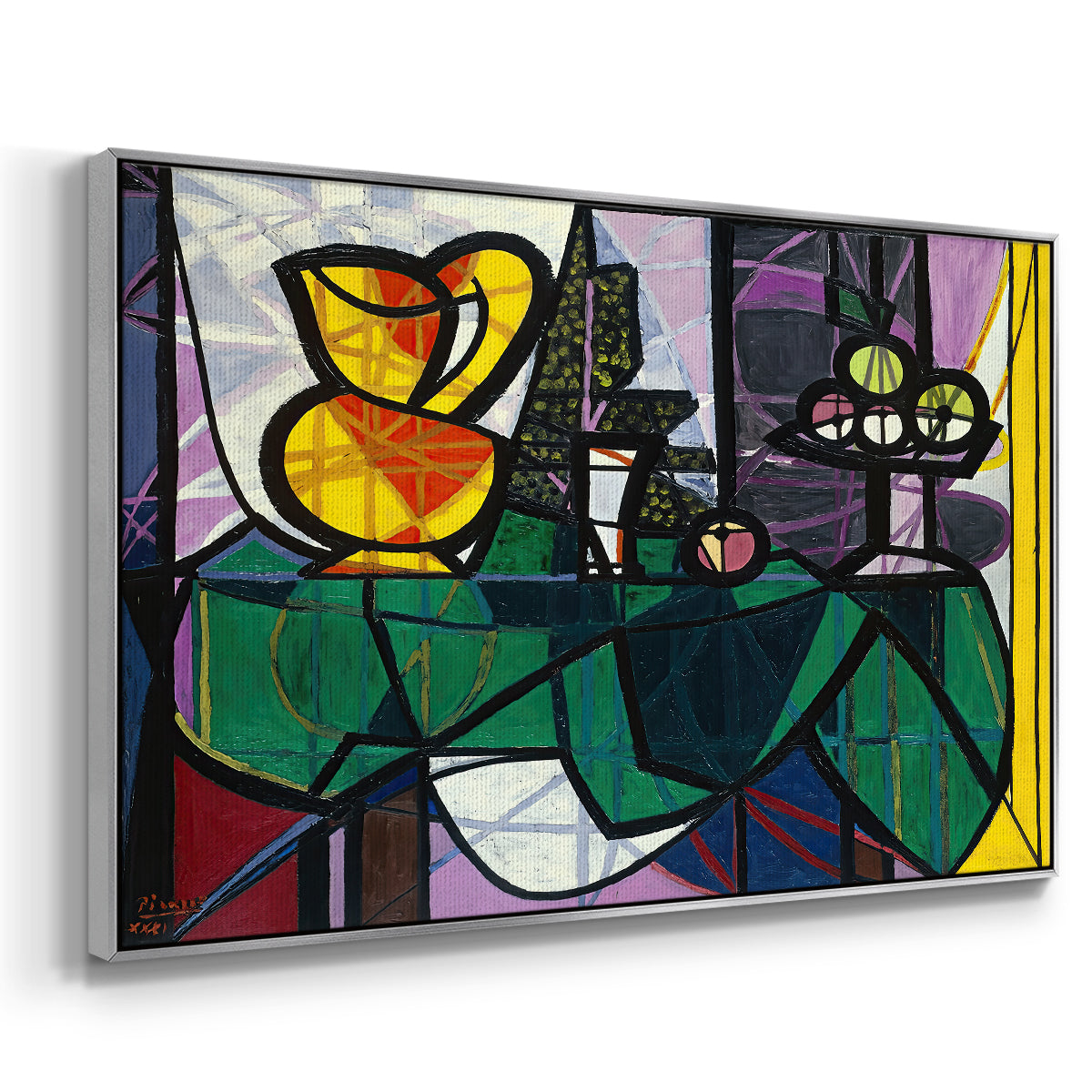 Pitcher and Bowl of Fruit, 1931 - Floater Framed Canvas Print