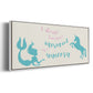 Mermaid Unicorn - Floater Framed Canvas Print