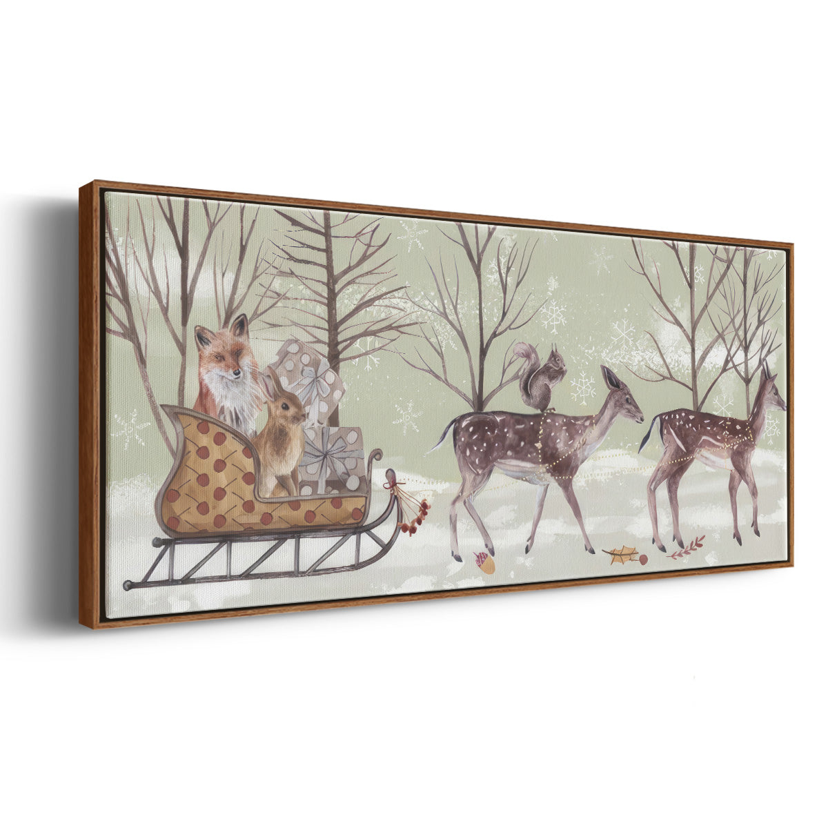 Christmas Time Collection D - Floater Framed Canvas Print