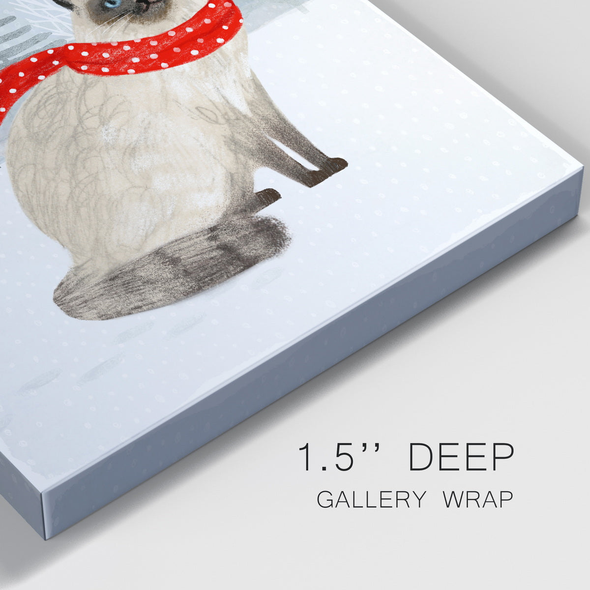 Christmas Cats and Dogs III-Premium Gallery Wrapped Canvas - Ready to Hang