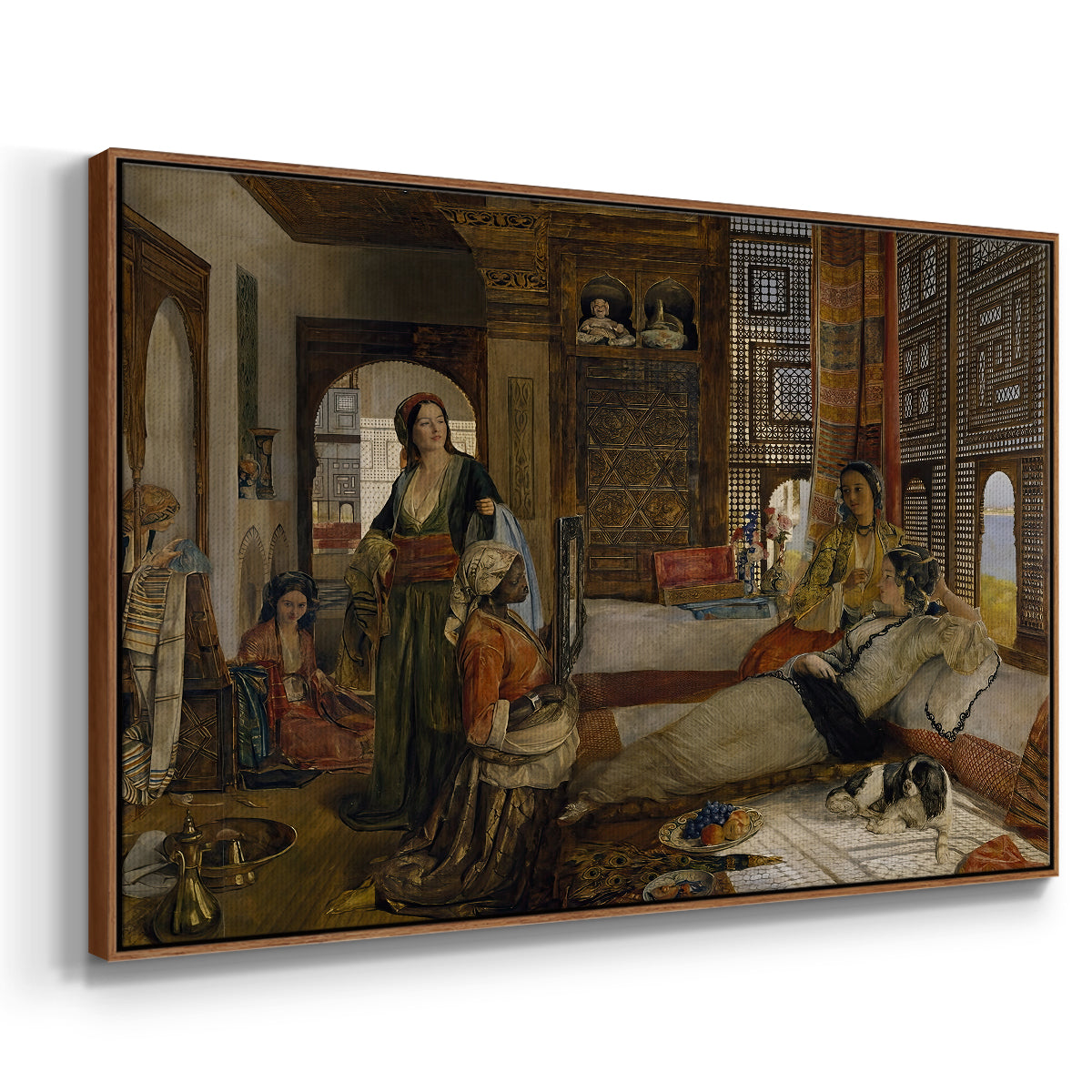 The Harem, 1876 - Floater Framed Canvas Print