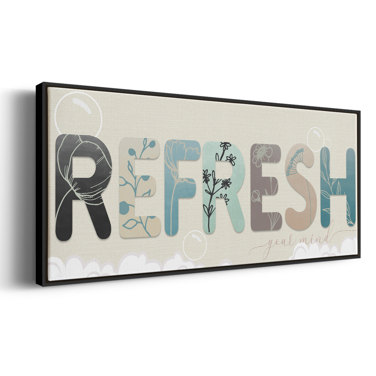 Orange Orchid - Floater Framed Canvas Print