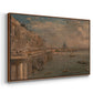 Somerset House Terrace from Waterloo Bridge, c. 1819 - Floater Framed Canvas Print