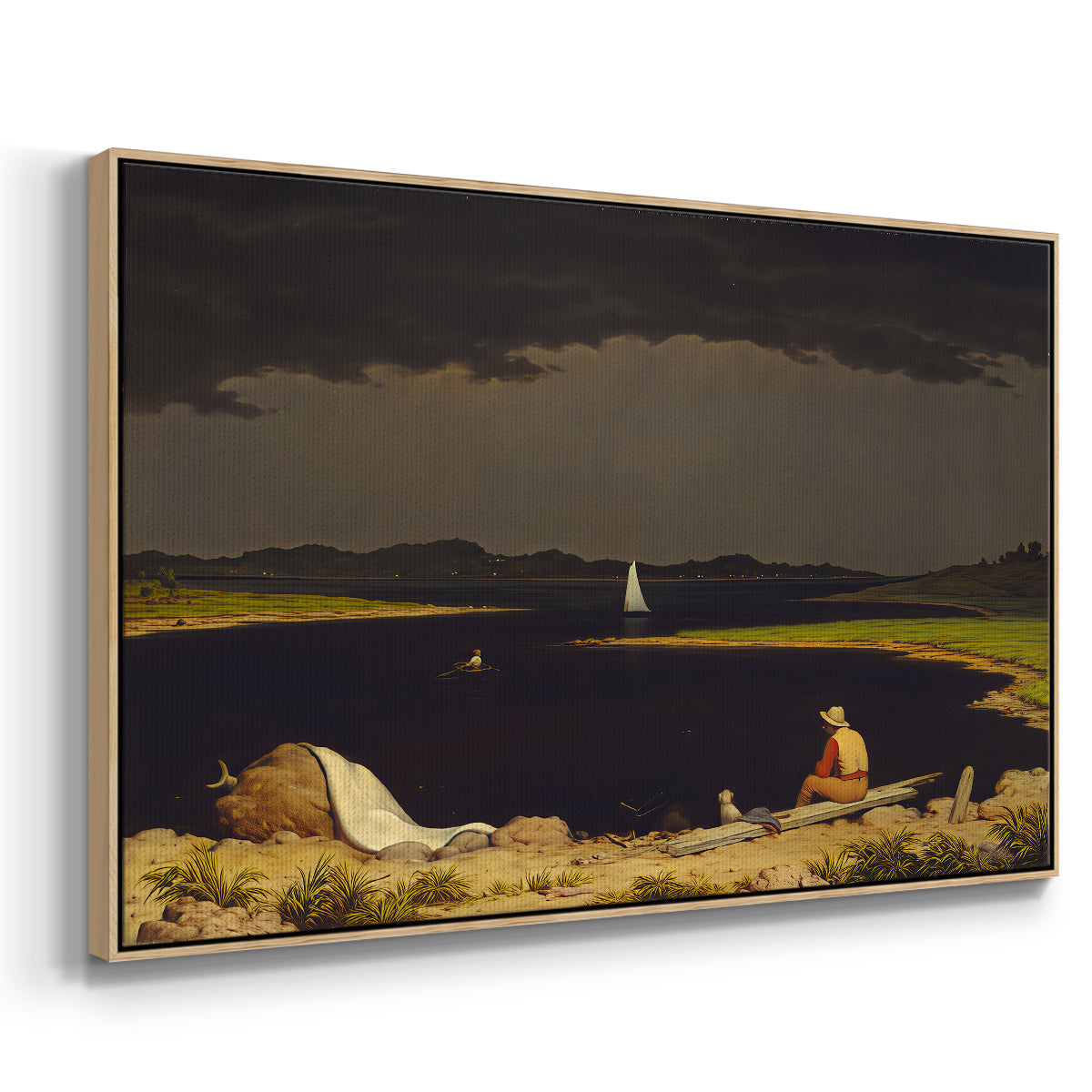Approaching Thunder Storm, 1859 - Floater Framed Canvas Print