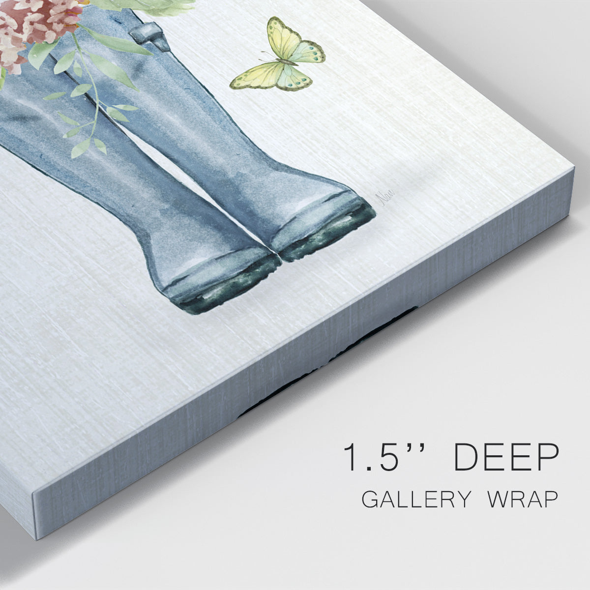 Garden Boots Premium Gallery Wrapped Canvas - Ready to Hang