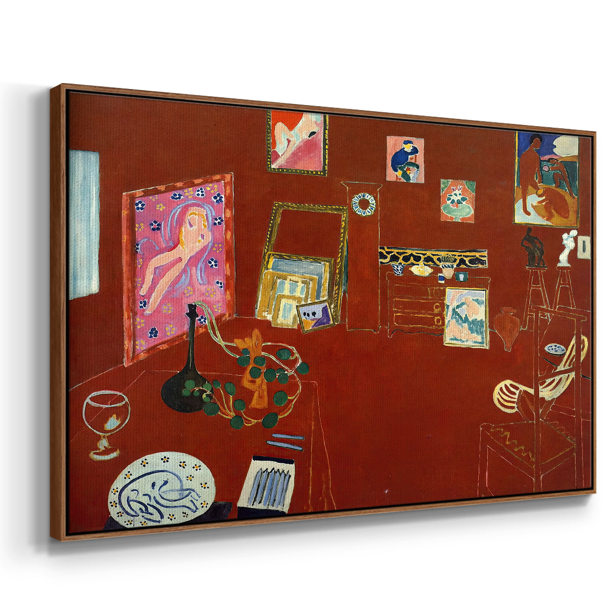 The Red Studio (L'Atelier Rouge), 1911 - Floater Framed Canvas Print