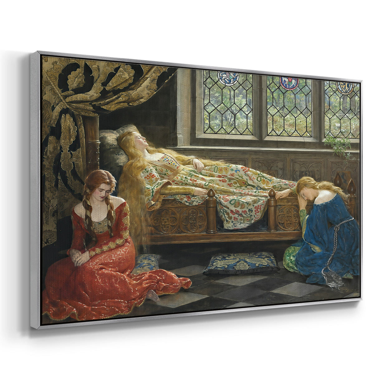 The Sleeping Beauty, 1921 - Floater Framed Canvas Print