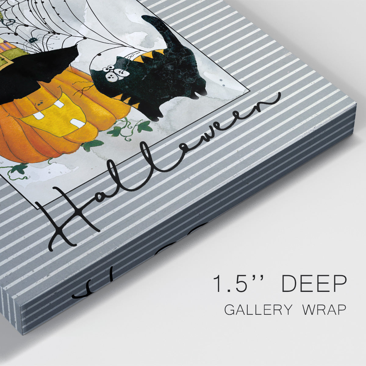 Happy Halloween Pumpkin Premium Gallery Wrapped Canvas - Ready to Hang