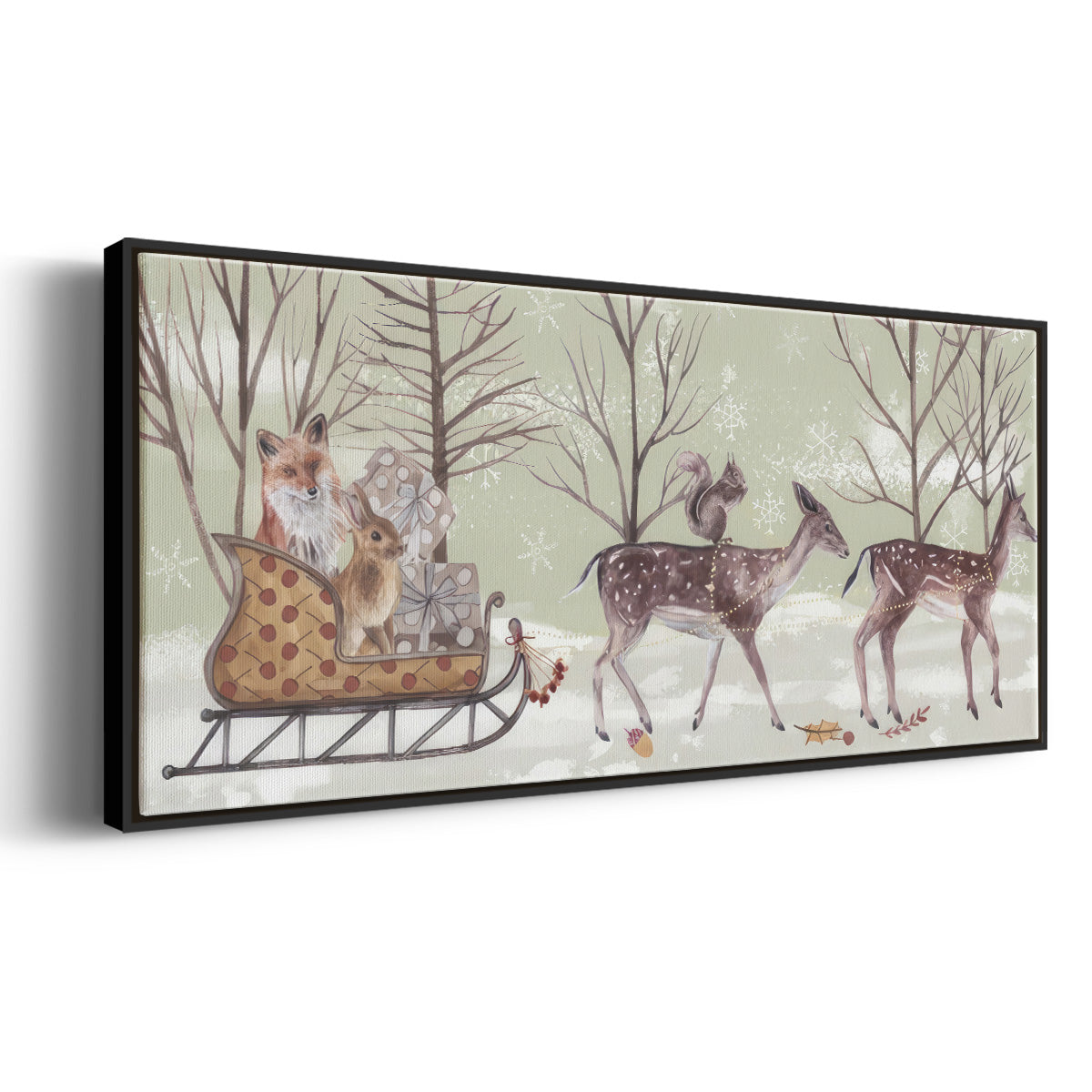 Christmas Time Collection D - Floater Framed Canvas Print