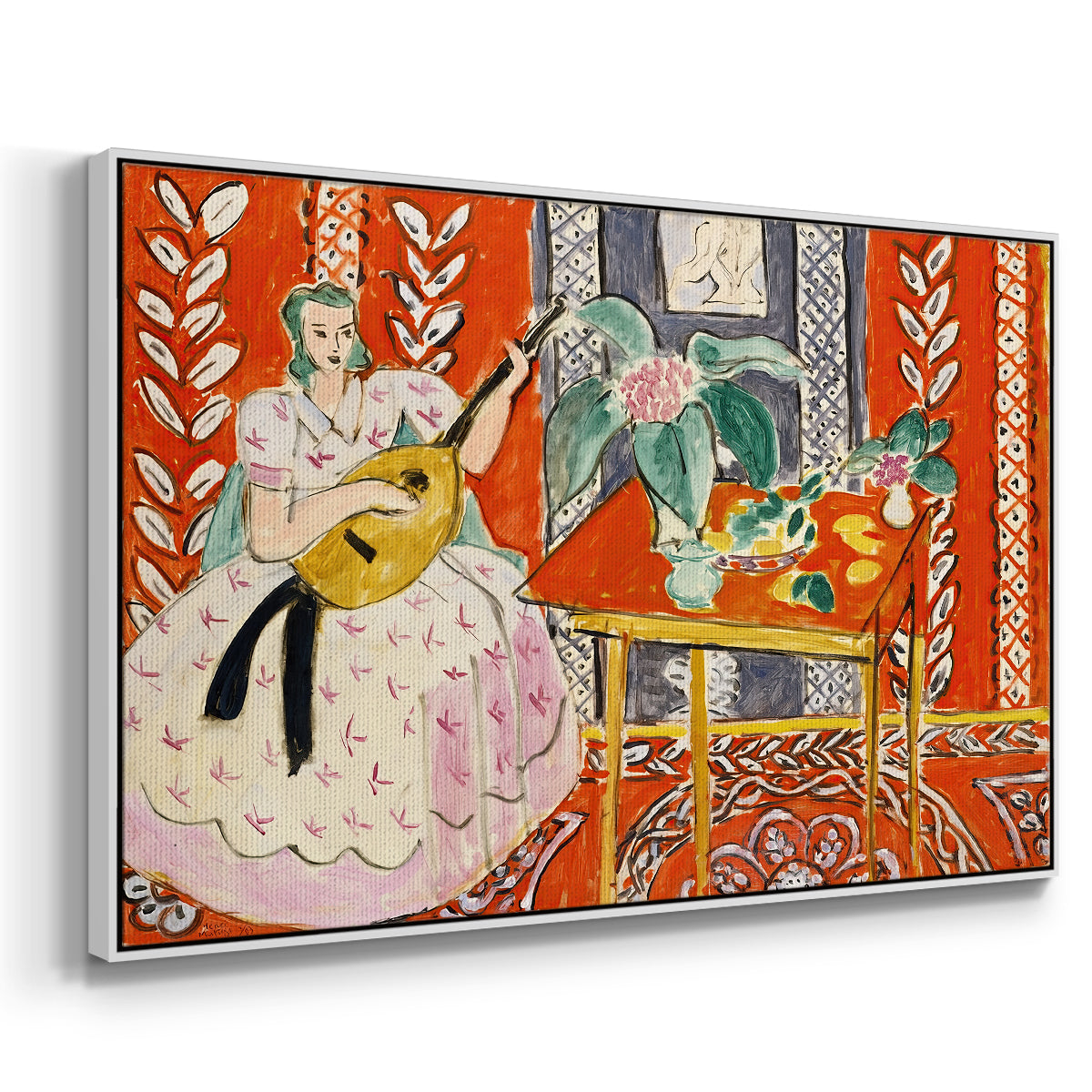 The Lute (Le luth), 1943 - Floater Framed Canvas Print