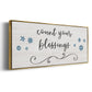 Count Blessings - Floater Framed Canvas Print
