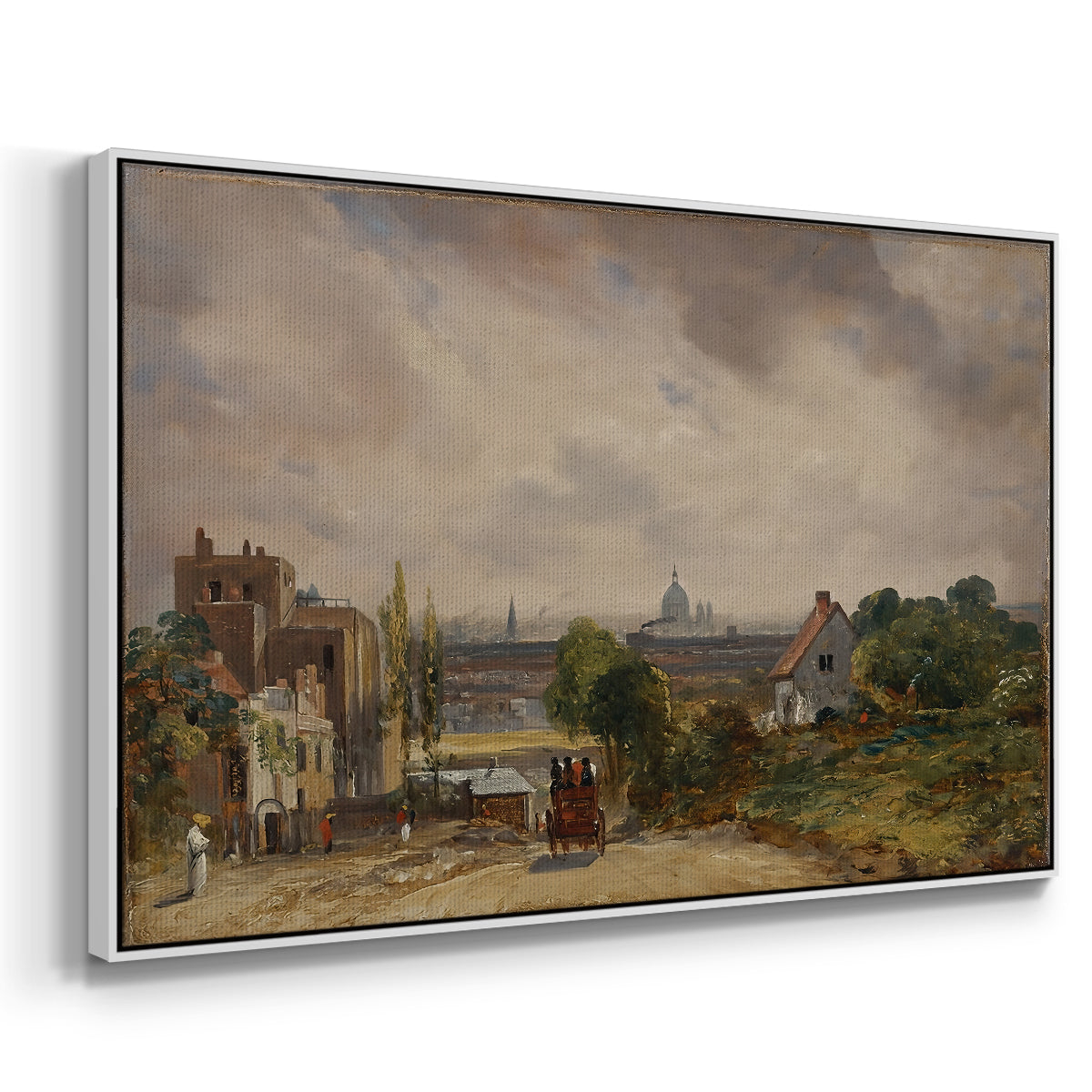 Sir Richard Steele's Cottage, Hampstead, c. 1832 - Floater Framed Canvas Print