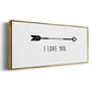 Love Arrow I - Floater Framed Canvas Print