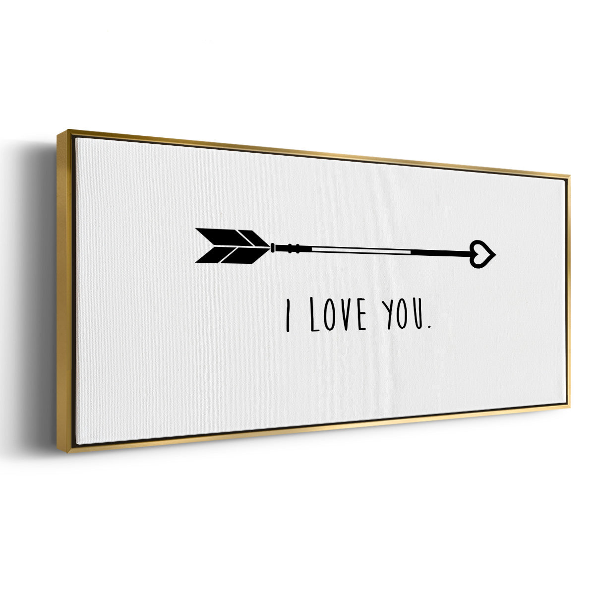 Love Arrow I - Floater Framed Canvas Print