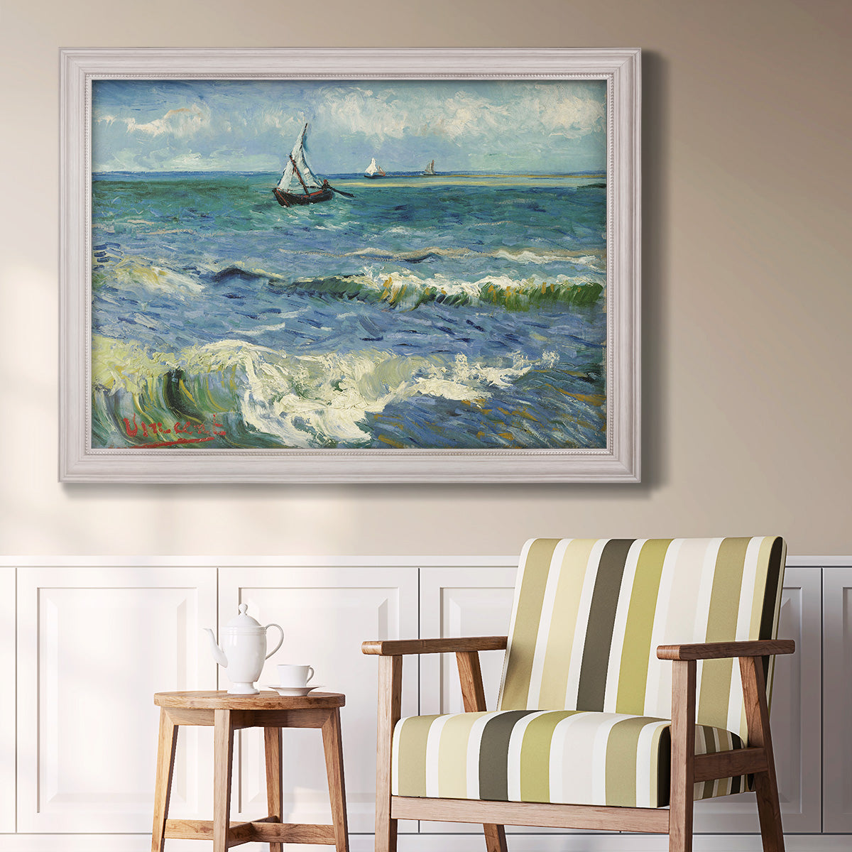The Sea at Les Saintes - Ornate Framed Canvas Print