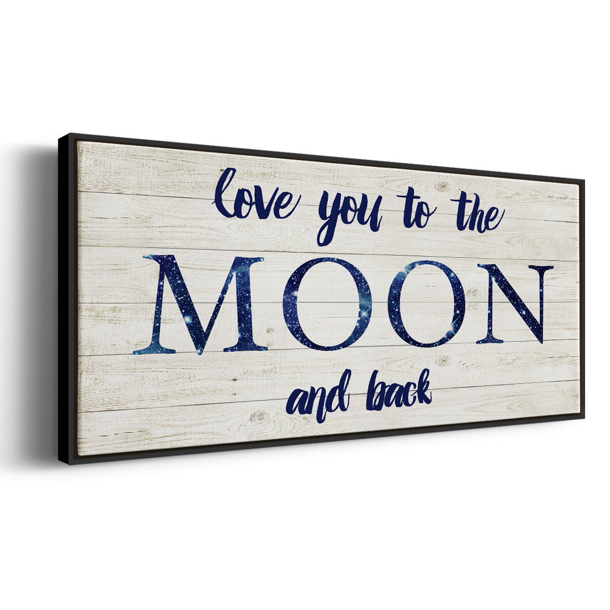 Moon and Back - Floater Framed Canvas Print