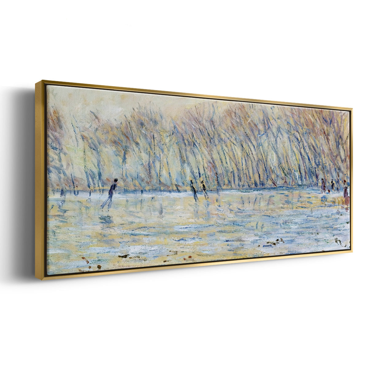 Skaters at Giverny, 1899 - Floater Framed Canvas Print