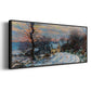 Road to Giverny in Winter, 1885 - Floater Framed Canvas Print