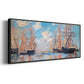 The Sea, Port in Amsterdam, 1874 - Floater Framed Canvas Print