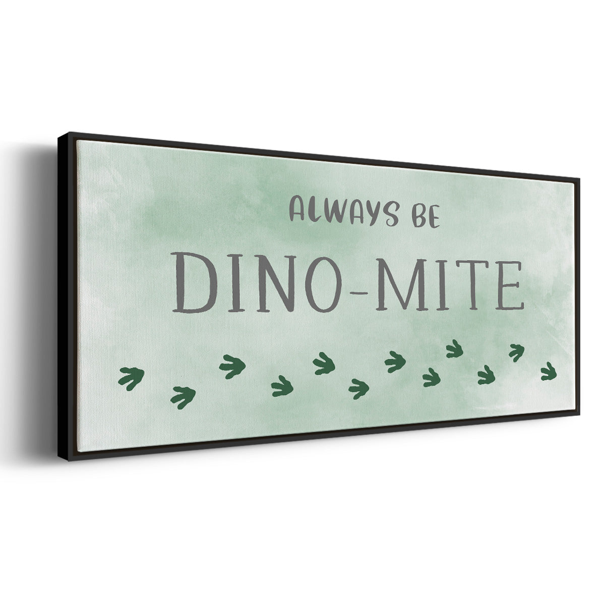 Dinomite - Floater Framed Canvas Print