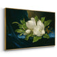 Giant Magnolias on a Blue Velvet Cloth, c. 1890 - Floater Framed Canvas Print