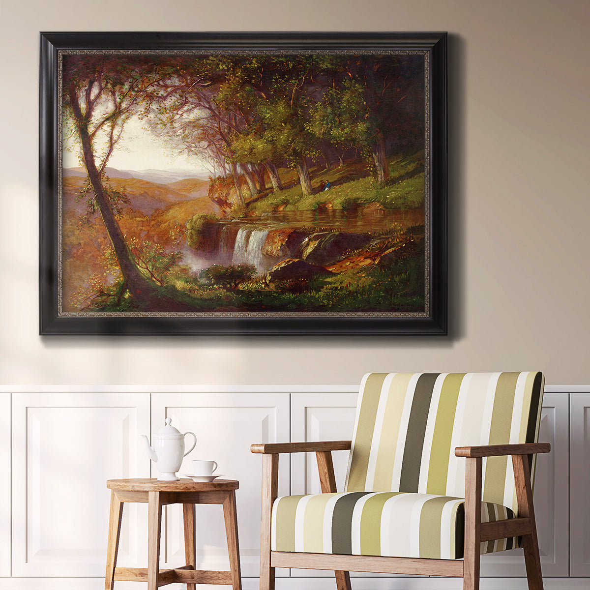 Falling Spring - Ornate Framed Canvas Print