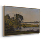 Landscape with a River, 1892 - Floater Framed Canvas Print
