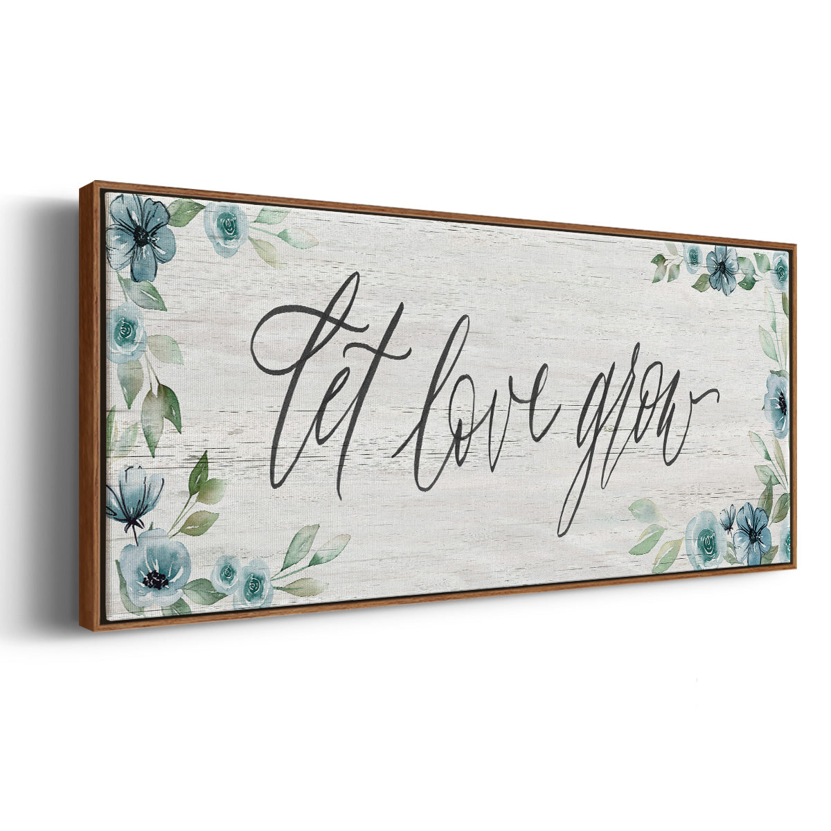 Let Love Grow - Floater Framed Canvas Print