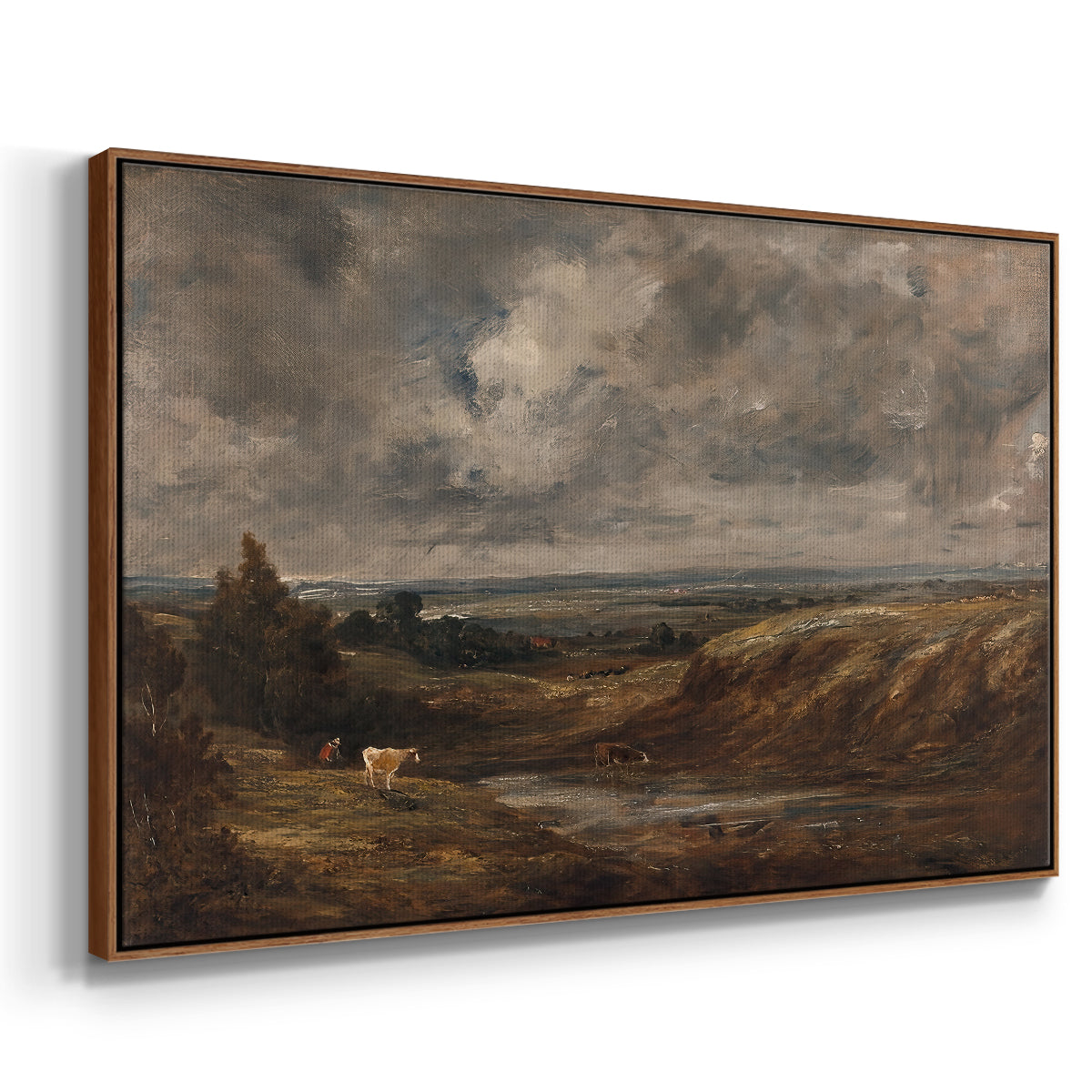 Hampstead Heath, 1825 - Floater Framed Canvas Print