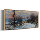 Road to Giverny in Winter, 1885 - Floater Framed Canvas Print