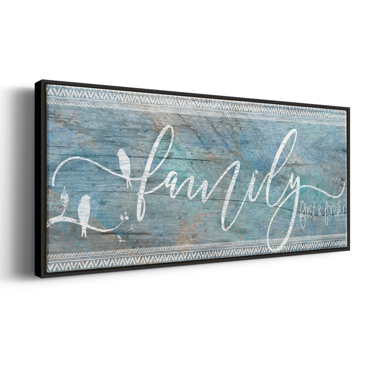 Family First - Floater Framed Canvas Print