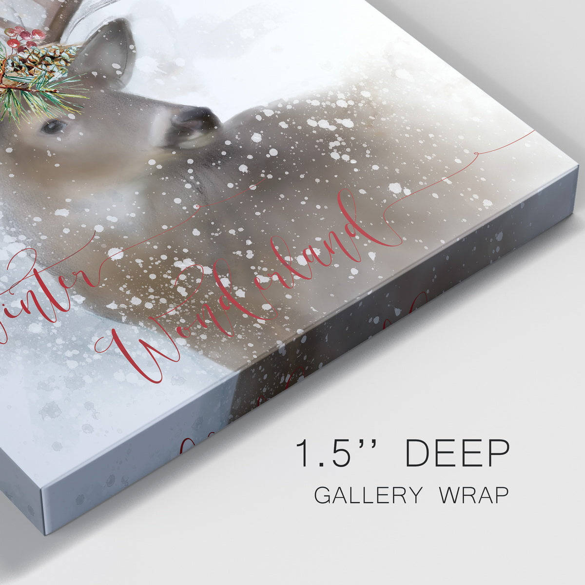 Winter Wonderland Deer-Premium Gallery Wrapped Canvas - Ready to Hang