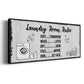Laundry Room Rules - Floater Framed Canvas Print