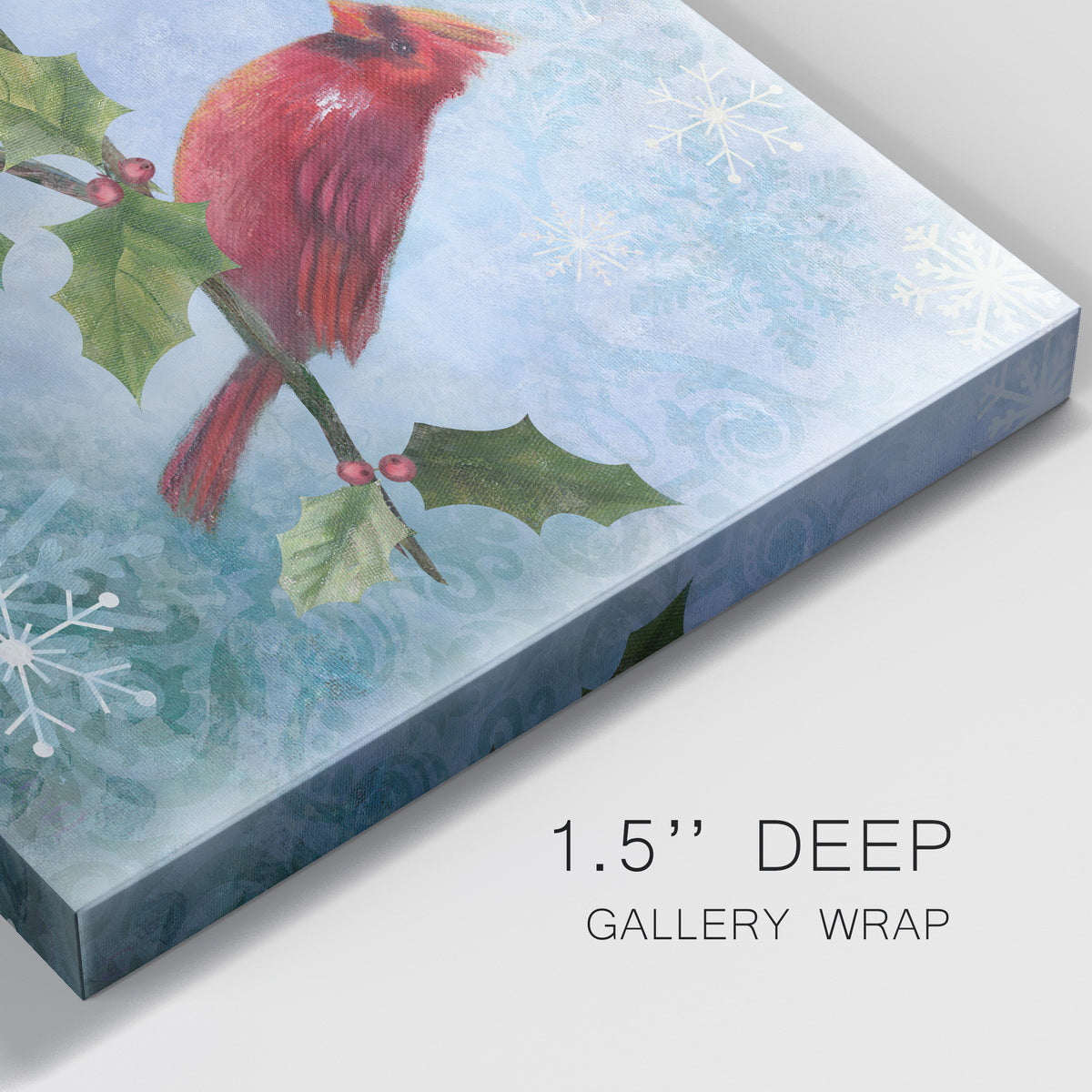 Winter Cardinal Duet II - Premium Gallery Wrapped Canvas  - Ready to Hang