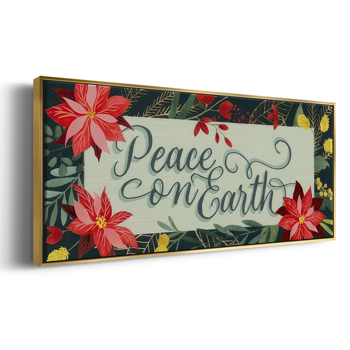 Bright Christmas Night Collection D - Floater Framed Canvas Print