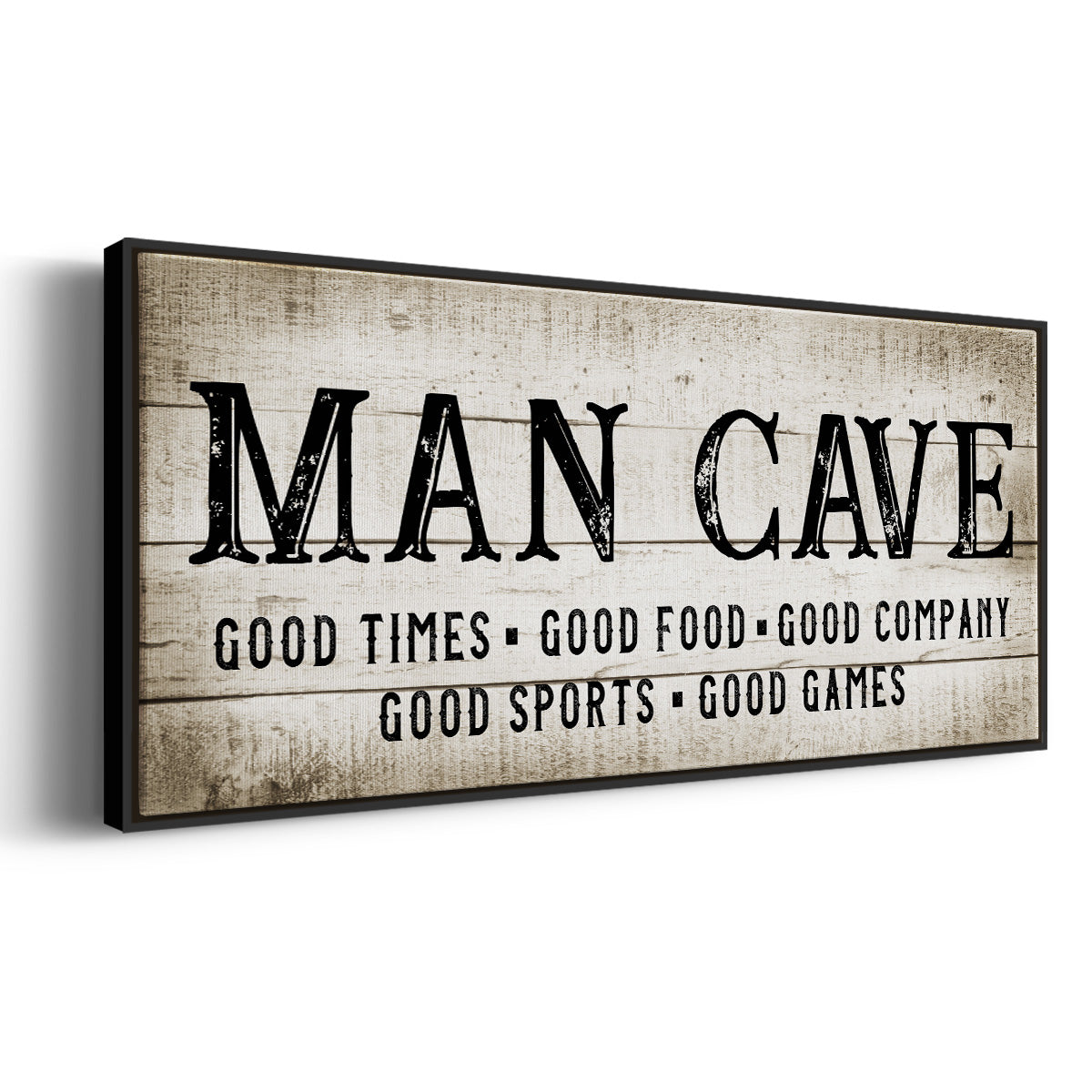 Man Cave Good Times - Floater Framed Canvas Print