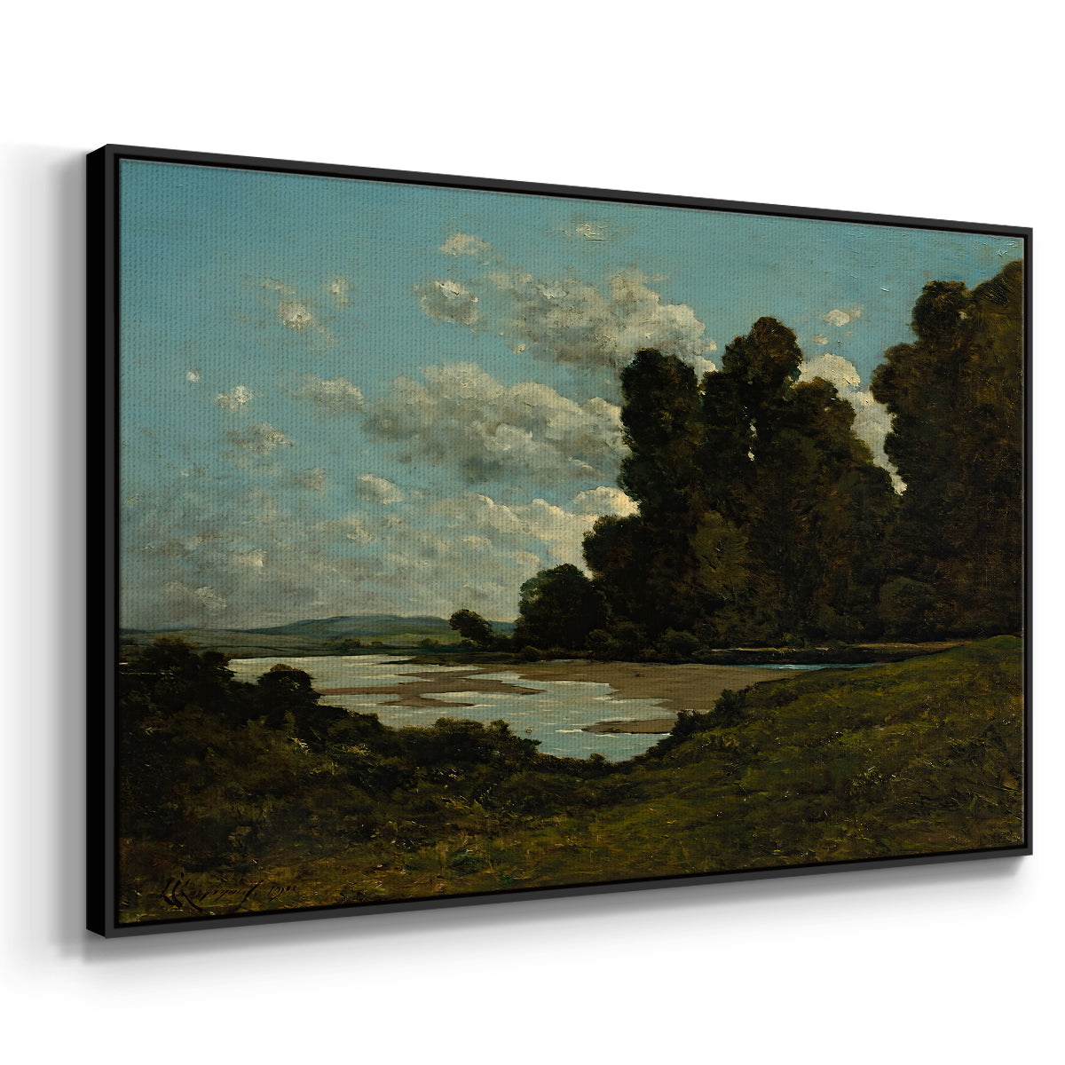 The River Loire at Nevers, 1901 - Floater Framed Canvas Print