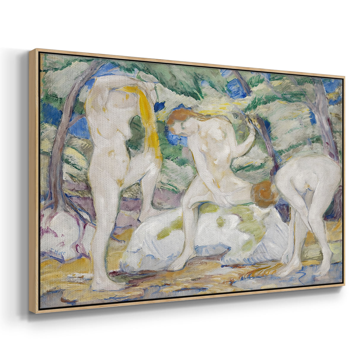Bathing Women, 1910 - Floater Framed Canvas Print