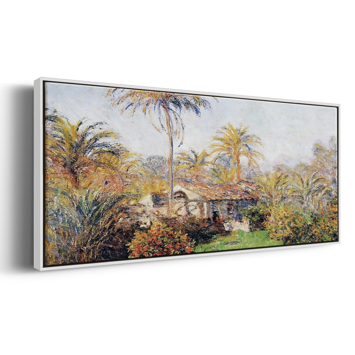 Small Country Farm in Bordighera, 1884 - Floater Framed Canvas Print