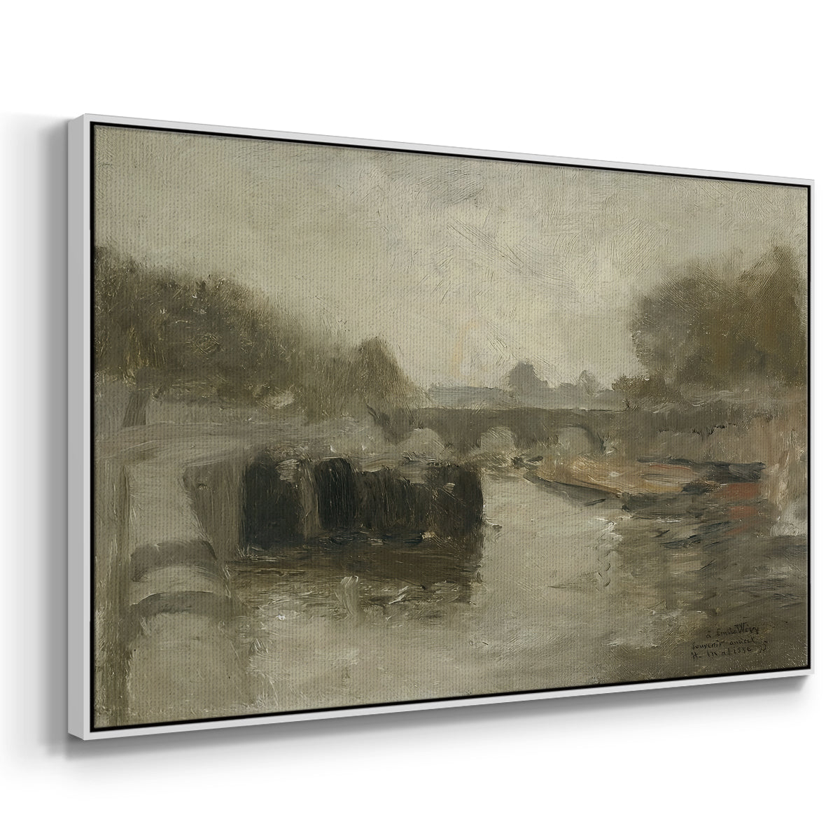The Bridge (Le pont), 1895 - Floater Framed Canvas Print