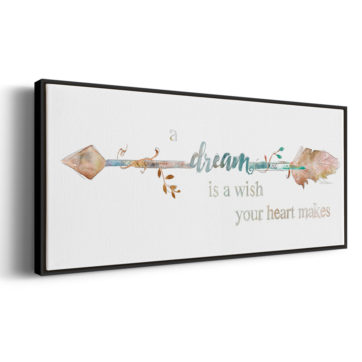 Dream Arrow - Floater Framed Canvas Print