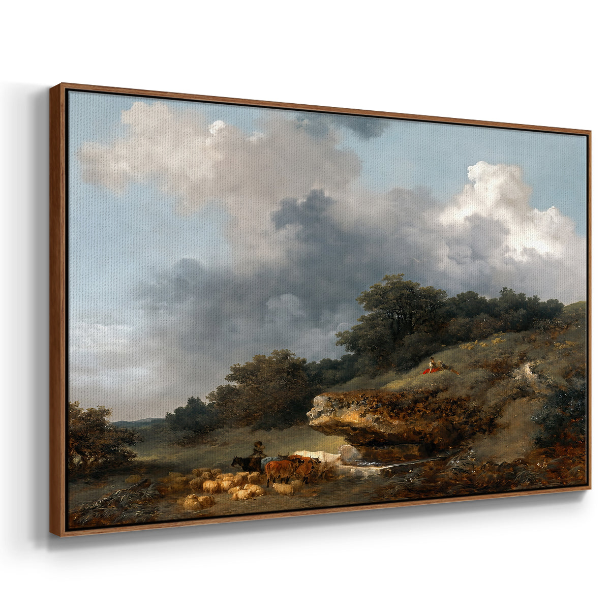 The Watering Place, c. 1765 - Floater Framed Canvas Print