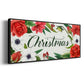 Christmas Flora Wreath Collection D - Floater Framed Canvas Print