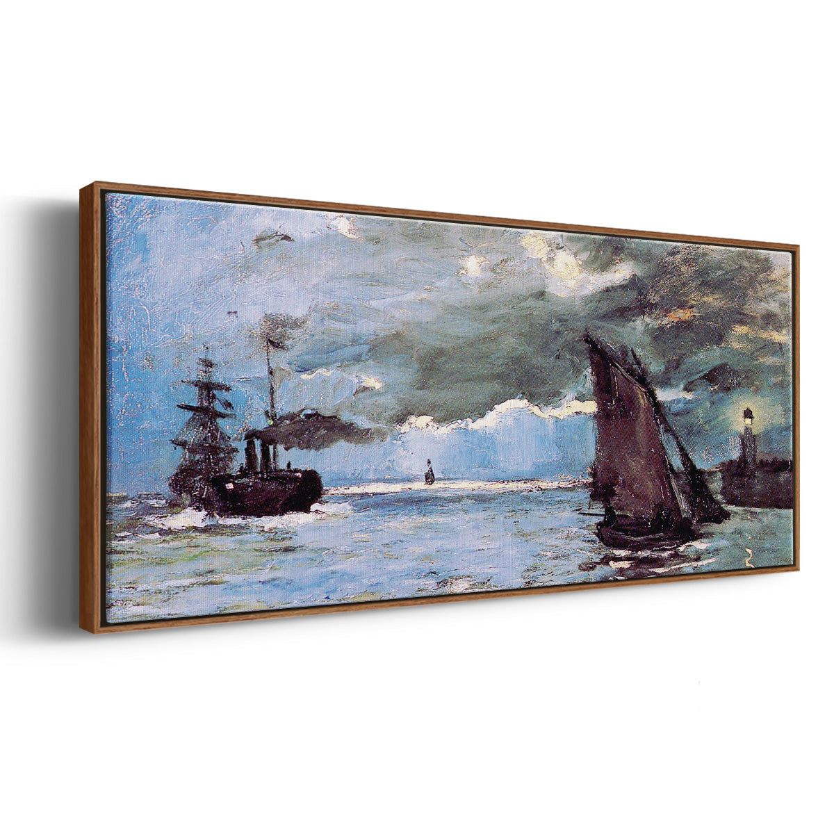 Seascape - Floater Framed Canvas Print