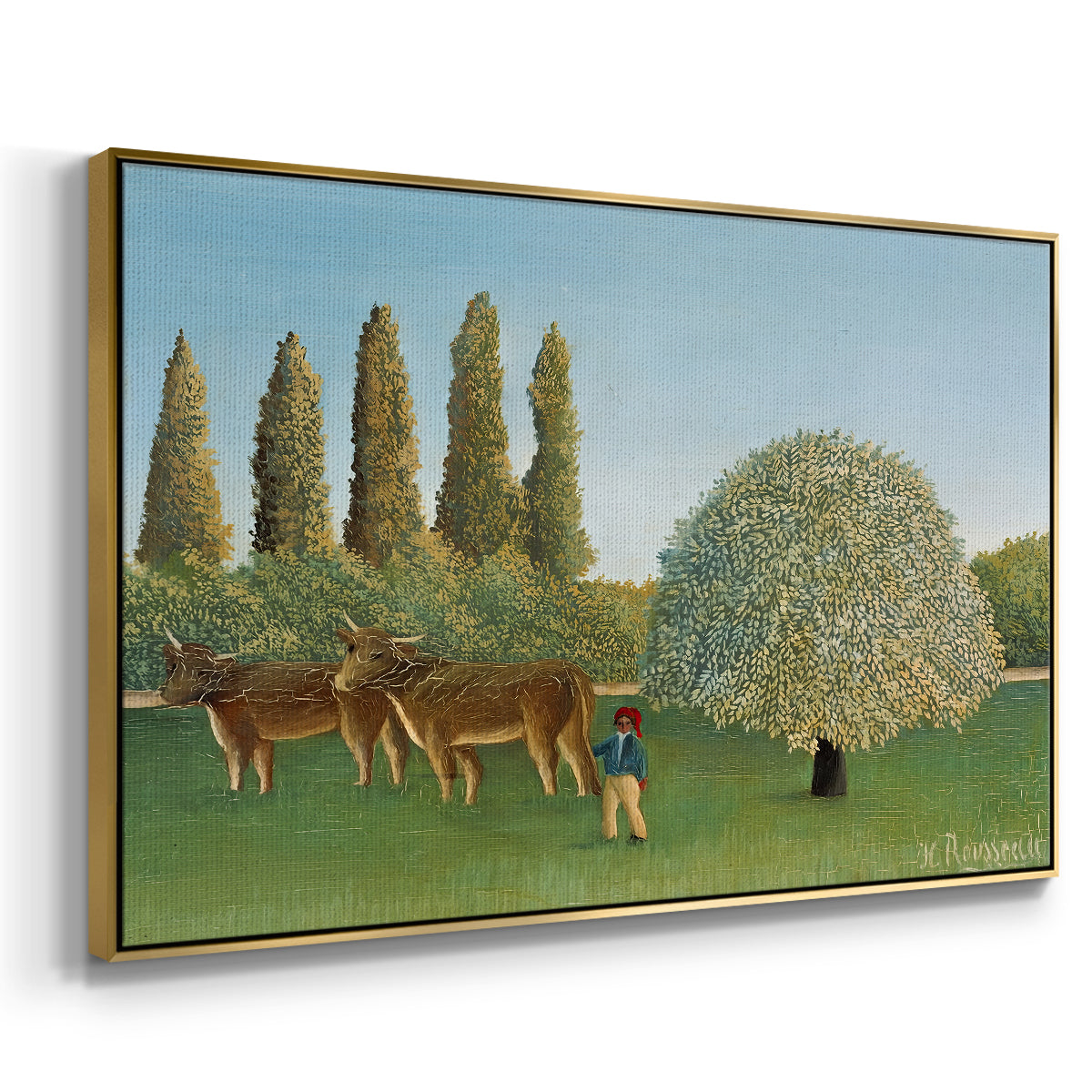 Meadlowland (The Pasture), 1910 - Floater Framed Canvas Print